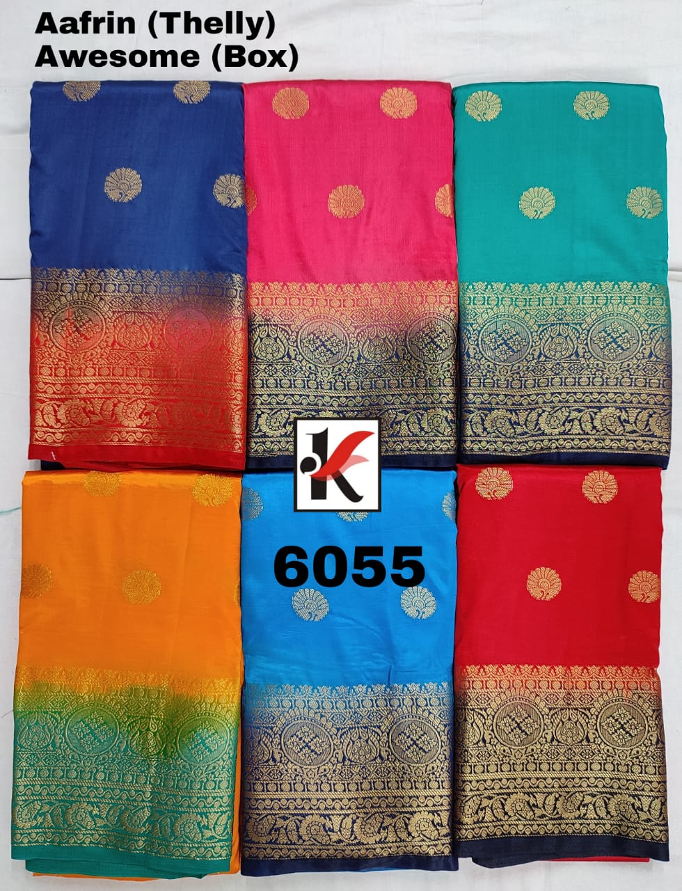 AAFRIN 6055 Latest Fancy Designer casual Wear Banarasi Silk Saree Collection
